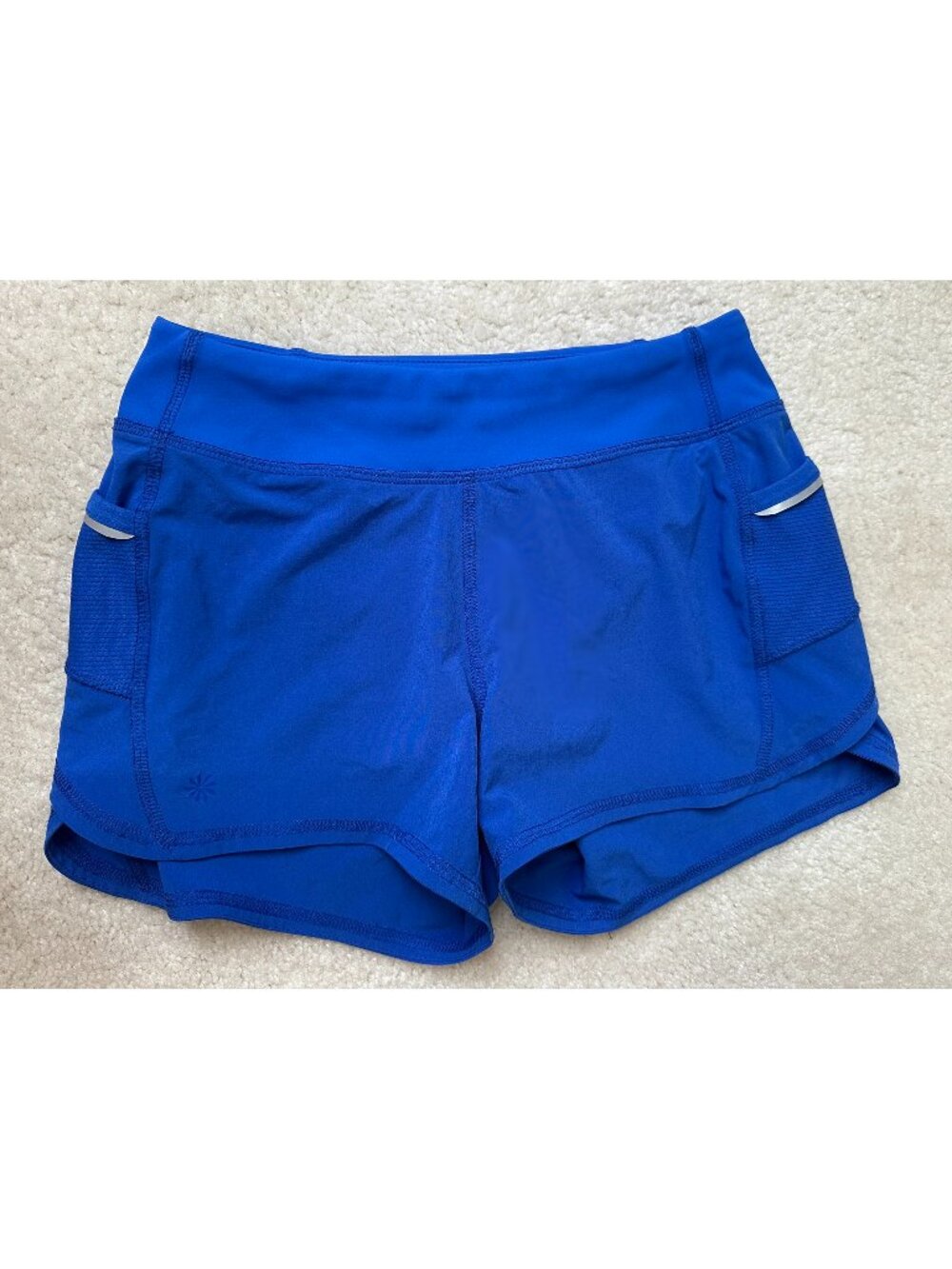Athleta Girl Record Breaker 3” Shorts Royal Blue M 8-10 EUC Girls Caspian Cobalt